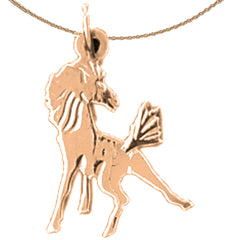 14K or 18K Gold Horse Pendant