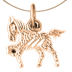 14K or 18K Gold Horse Pendant