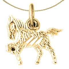 14K or 18K Gold Horse Pendant