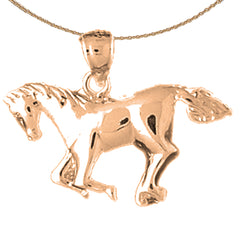 14K or 18K Gold Horse Pendant