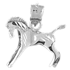 14K or 18K Gold 3D Horse Pendant