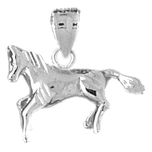 14K or 18K Gold 3D Horse Pendant