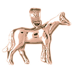 14K or 18K Gold Horse Pendant