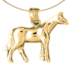 14K or 18K Gold Horse Pendant