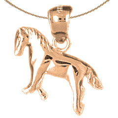 14K or 18K Gold Horse Pendant