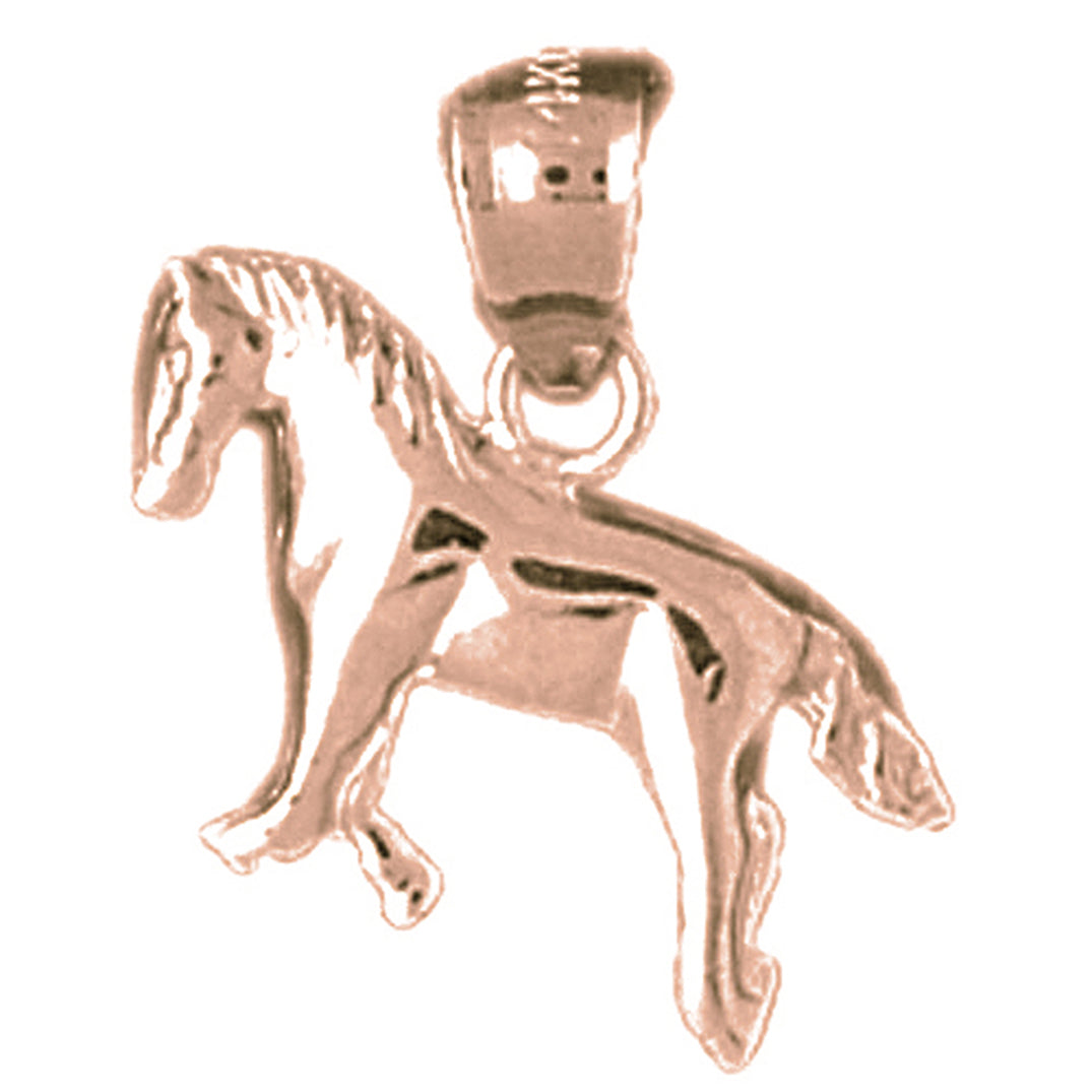 14K or 18K Gold Horse Pendant