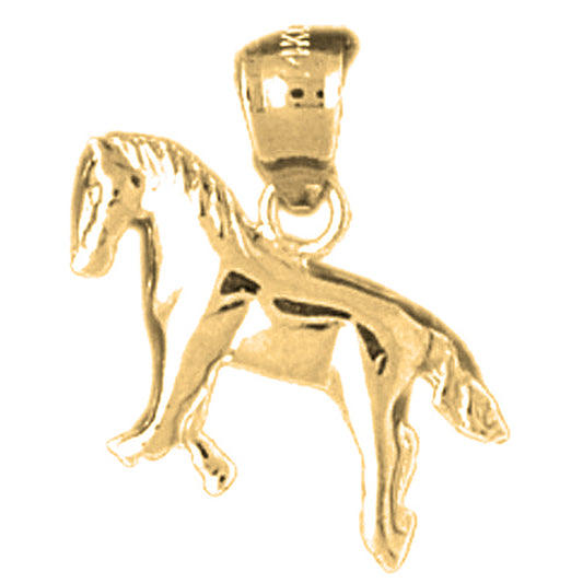 14K or 18K Gold Horse Pendant