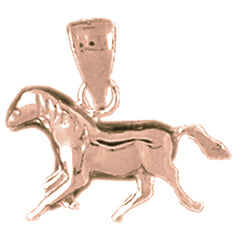 14K or 18K Gold Horse Pendant