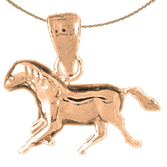 14K or 18K Gold Horse Pendant