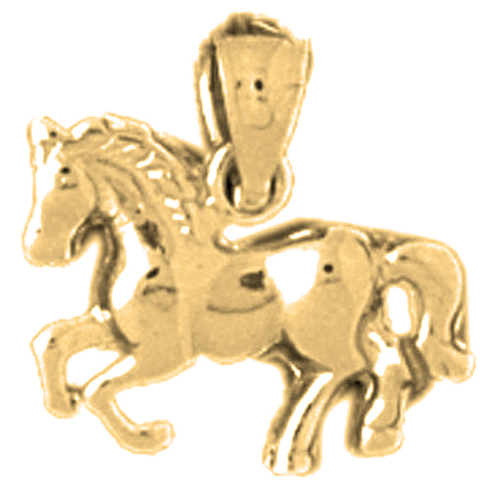 14K or 18K Gold Horse Pendant