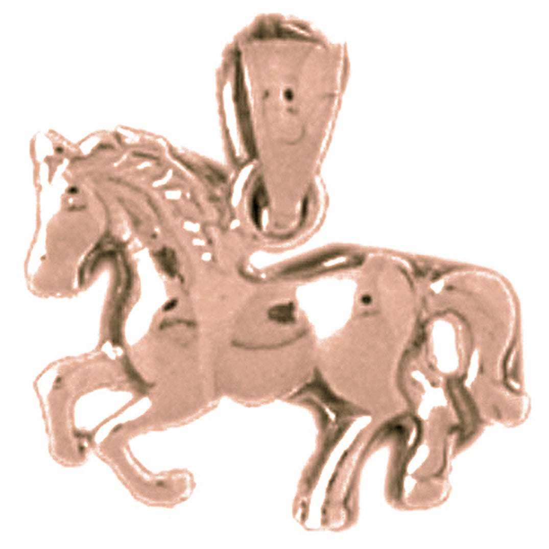 14K or 18K Gold Horse Pendant