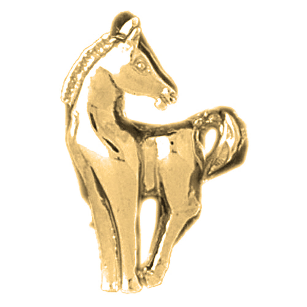 14K or 18K Gold Horse Pendant