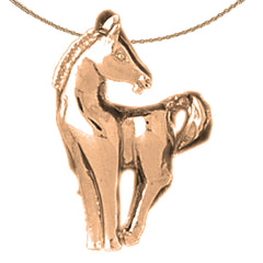 14K or 18K Gold Horse Pendant