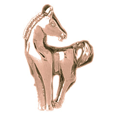 14K or 18K Gold Horse Pendant