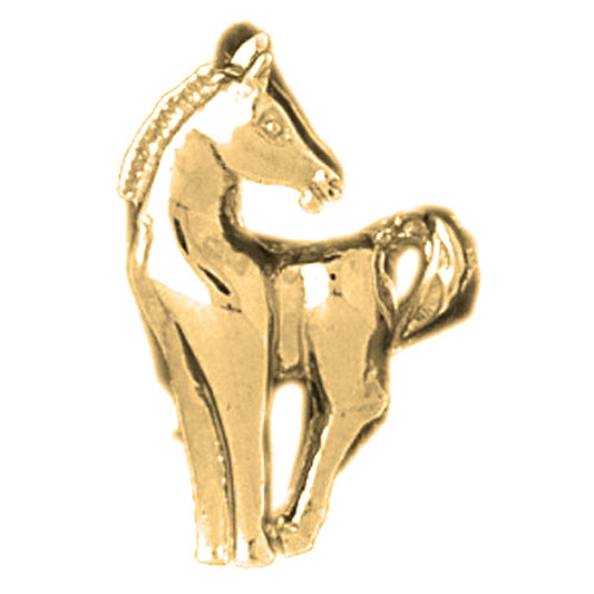 14K or 18K Gold Horse Pendant