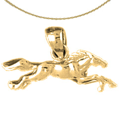 14K or 18K Gold Horse Pendant