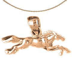 14K or 18K Gold Horse Pendant