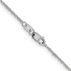 14K White Gold 1mm Sparkle Singapore Chain