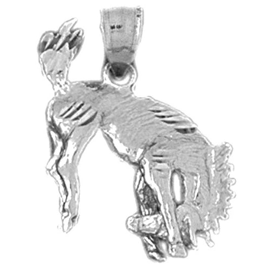 10K, 14K or 18K Gold Rodeo Horse Pendant