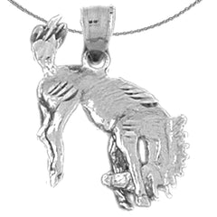 10K, 14K or 18K Gold Rodeo Horse Pendant