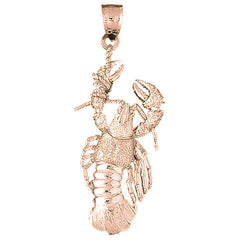 10K, 14K or 18K Gold Lobster Pendant