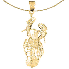 10K, 14K or 18K Gold Lobster Pendant