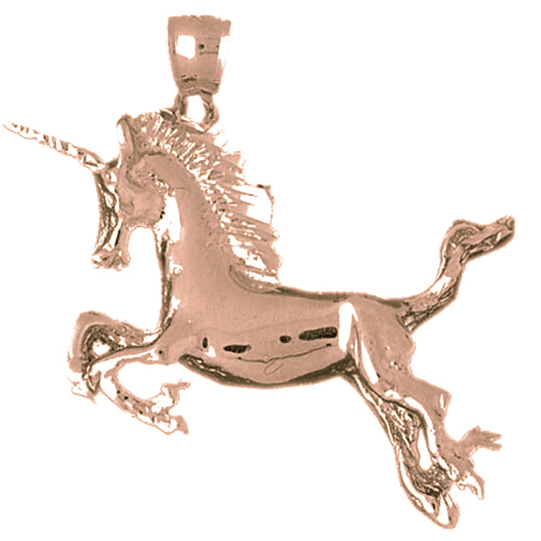 10K, 14K or 18K Gold Unicorn Pendant