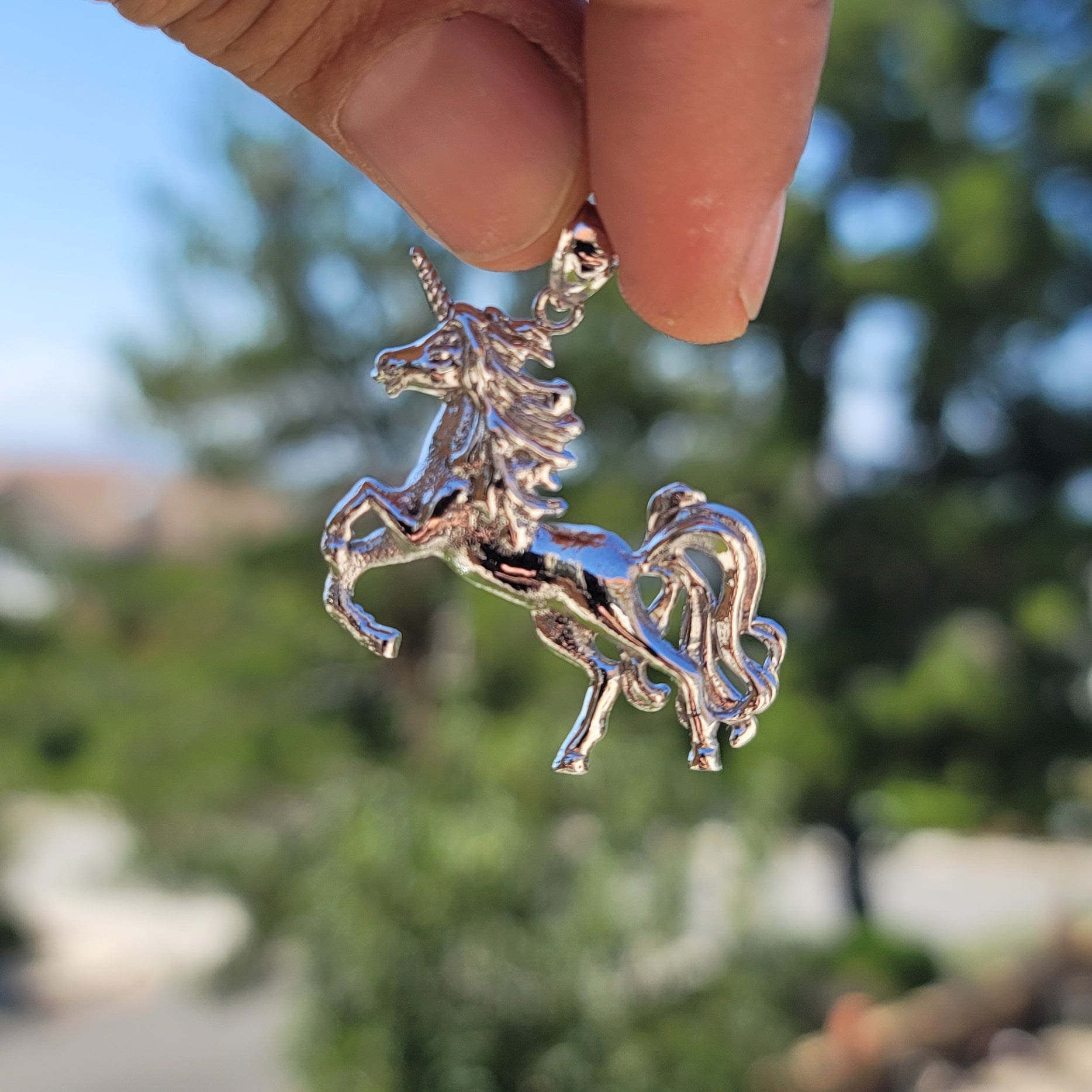 10K, 14K or 18K Gold Unicorn Pendant