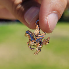 10K, 14K or 18K Gold Pegasus Pendant