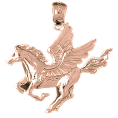 10K, 14K or 18K Gold Pegasus Pendant