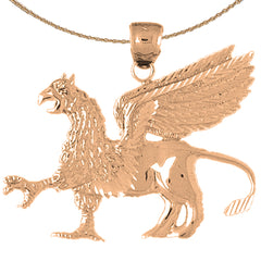 10K, 14K or 18K Gold Pegasus Pendant