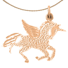 Pegasus-Anhänger aus 14 Karat oder 18 Karat Gold