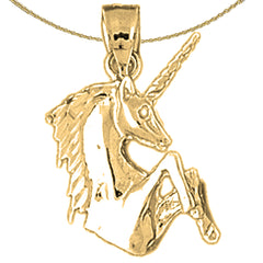 10K, 14K or 18K Gold Unicorns Pendant