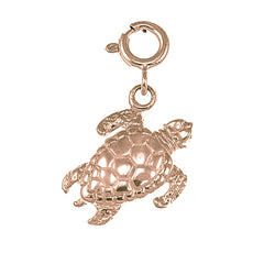 10K, 14K or 18K Gold Turtle Pendant