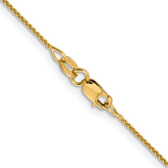Cadena Spiga de oro amarillo de 18 quilates de 1 mm con talla de diamante