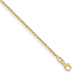 18K Yellow Gold 1.5mm Diamond-cut Cable Chain