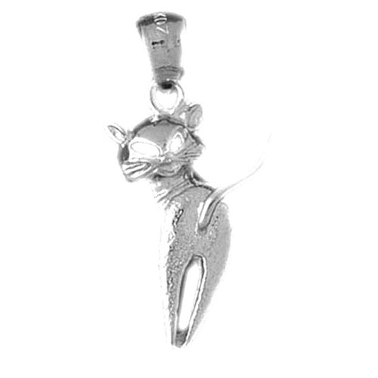 14K or 18K Gold Cat Pendant