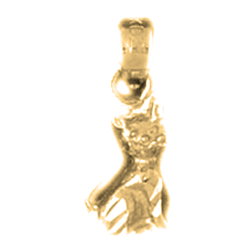 14K or 18K Gold Cat Pendant