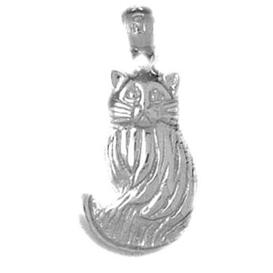 14K or 18K Gold Cat Pendant