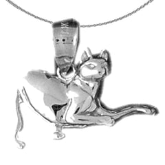 14K or 18K Gold Cat Pendant