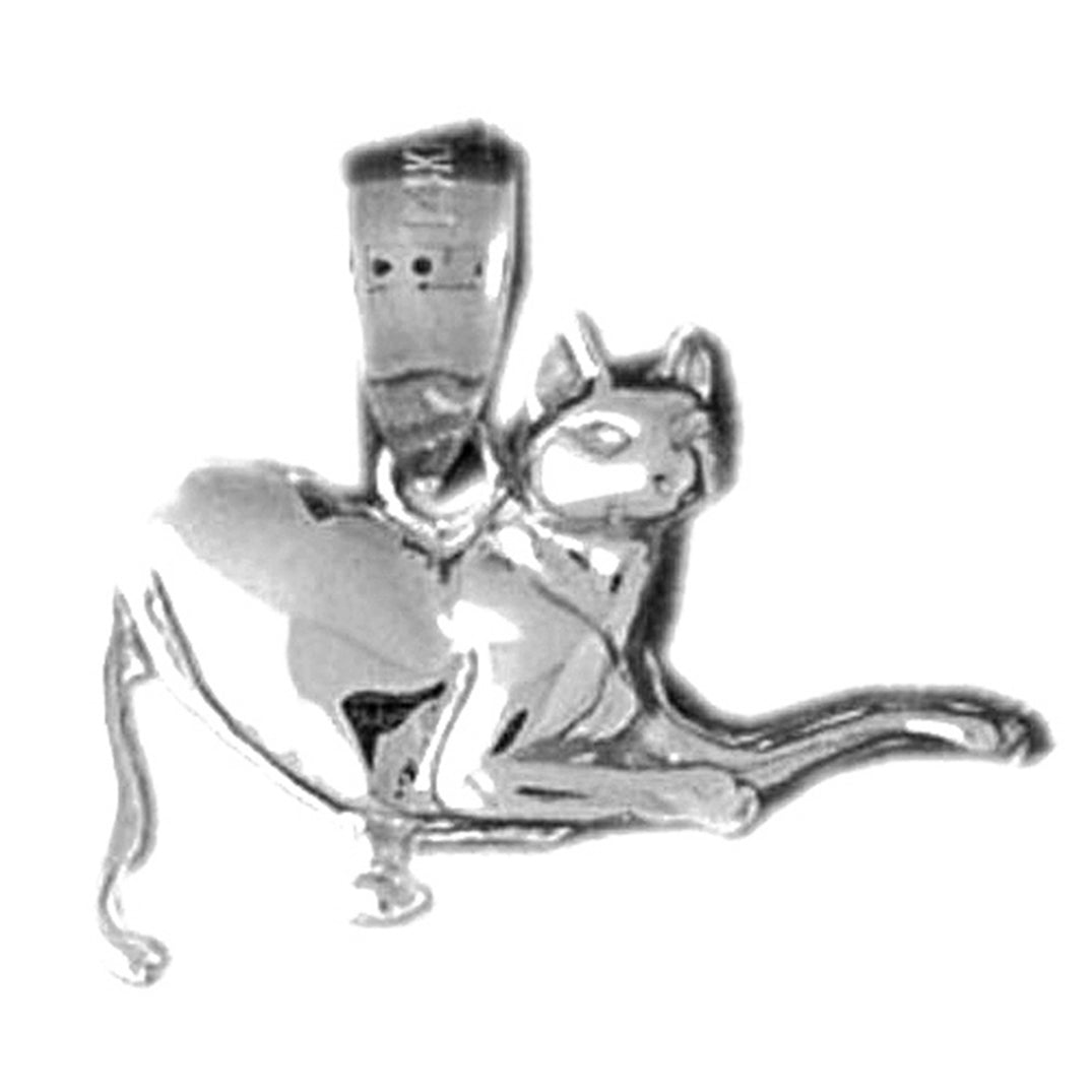 14K or 18K Gold Cat Pendant