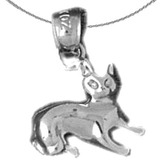 14K or 18K Gold Cat Pendant