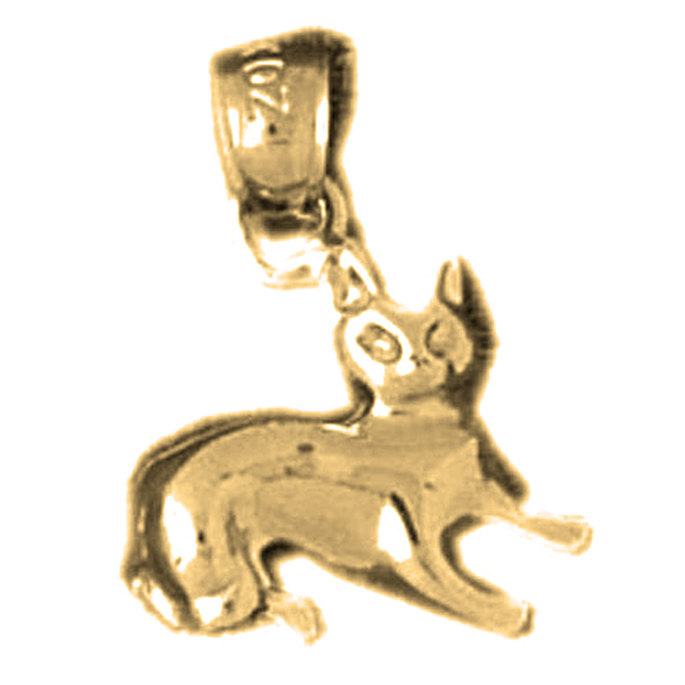 14K or 18K Gold Cat Pendant