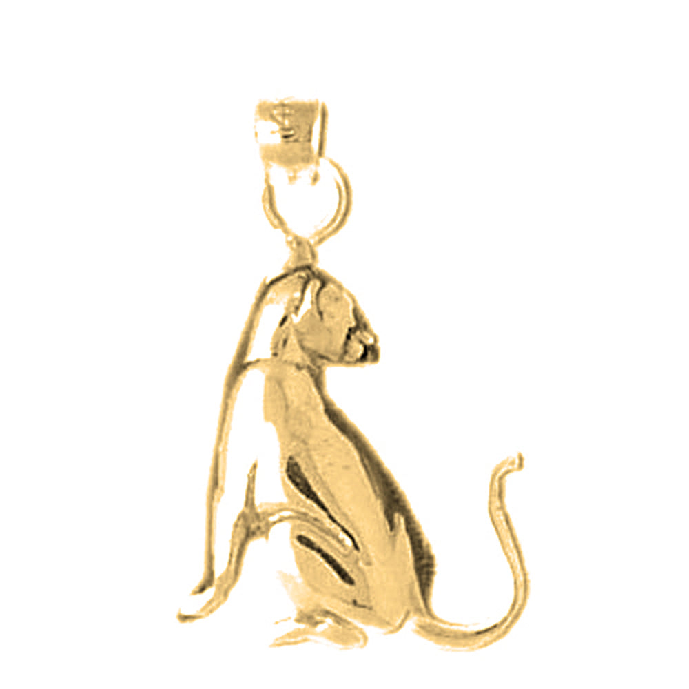 14K or 18K Gold Cat Pendant