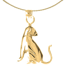 14K or 18K Gold Cat Pendant