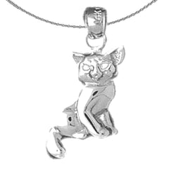 14K or 18K Gold Cat Pendant