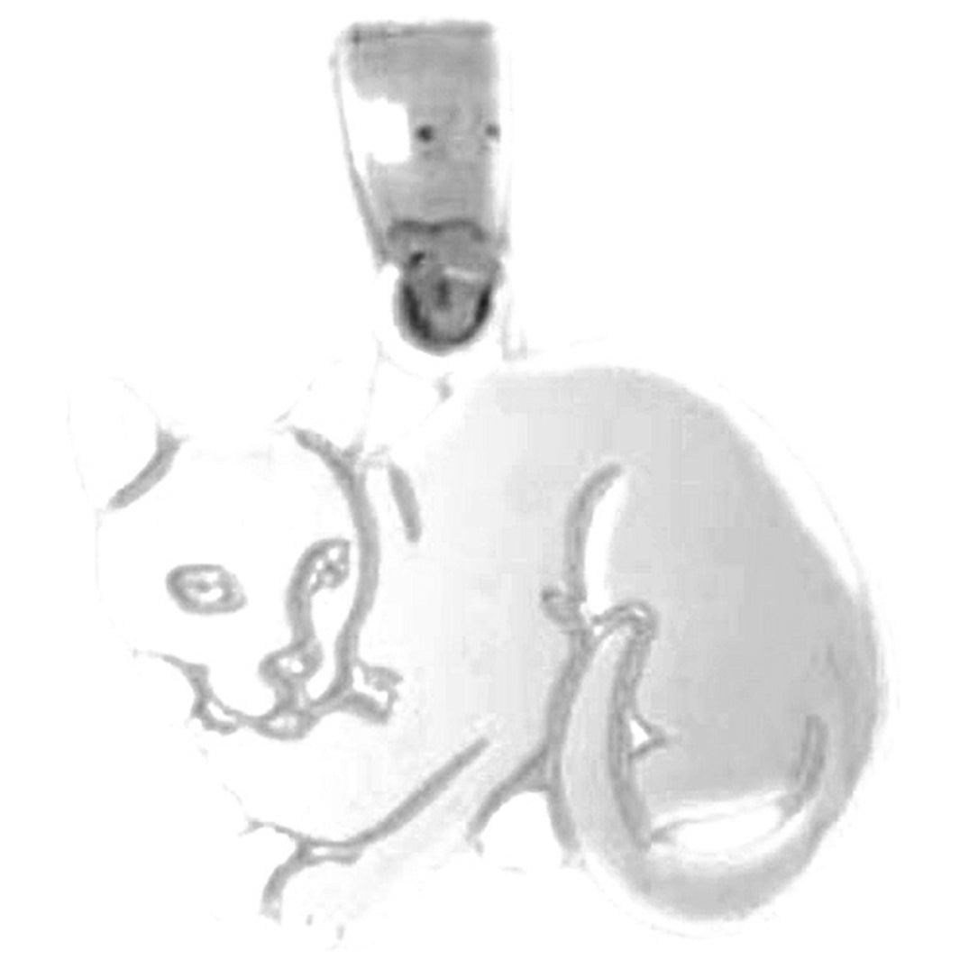 14K or 18K Gold Cat Pendant