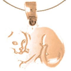 14K or 18K Gold Cat Pendant