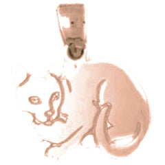 14K or 18K Gold Cat Pendant