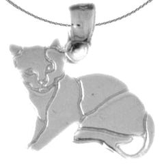 14K or 18K Gold Cat Pendant